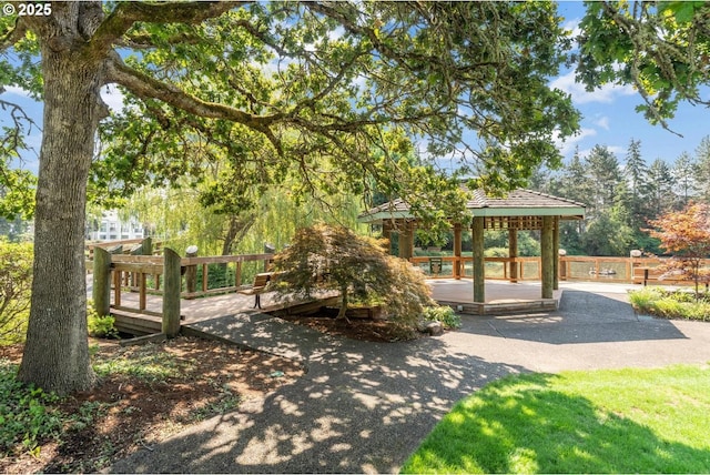 view of home's community with a gazebo