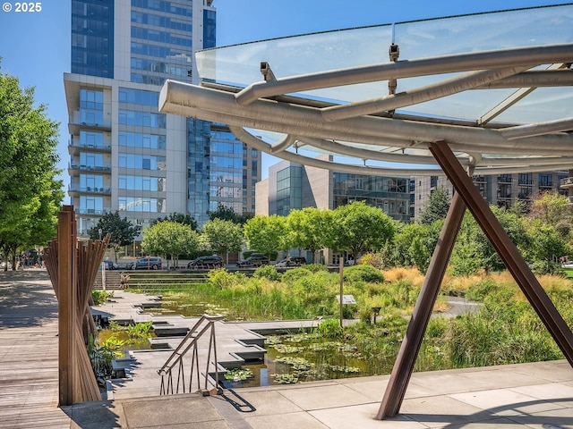 surrounding community with a city view