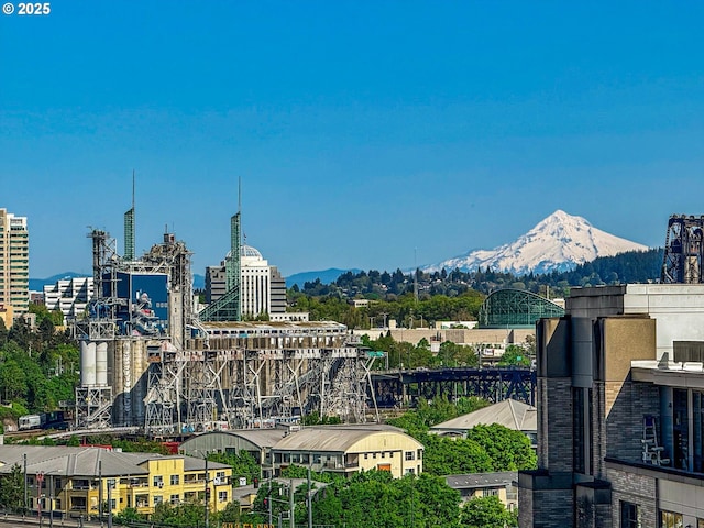 view of city featuring a mountain view