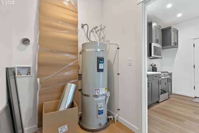 5712 SE Ramona St Unit C, Portland, OR 97206 - utility room featuring strapped water heater