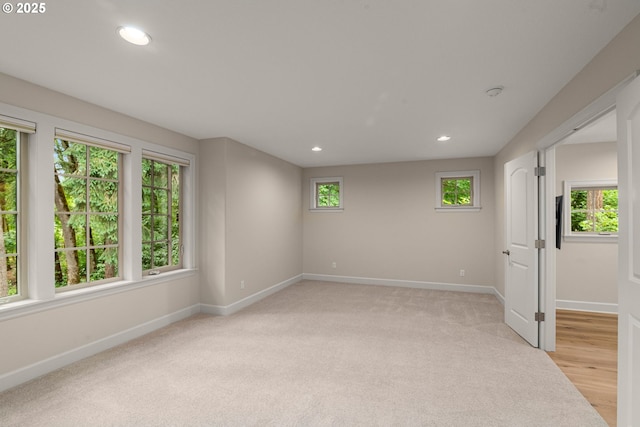 4661 Trillium, Woods, Lake Oswego, OR 97035 - empty room featuring light colored carpet and recessed lighting