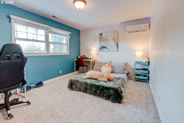 24492 SE Three Cedars St, Damascus, OR 97089 - carpeted bedroom with an AC wall unit and baseboards