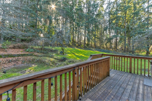 24492 SE Three Cedars St, Damascus, OR 97089 - wooden terrace featuring a lawn
