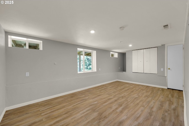 8157 S A St, Springfield, OR 97478 - below grade area featuring light wood-style flooring and recessed lighting