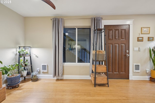 entryway featuring light wood-type flooring