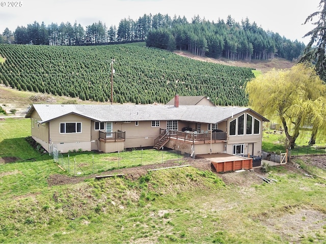 drone / aerial view with a rural view