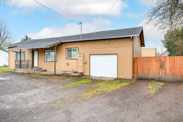 ranch-style house with a garage