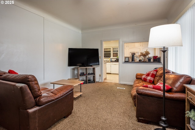 view of carpeted living room