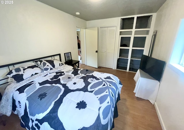 337 Clark St, Eugene, OR 97401 - bedroom with wood finished floors and a closet