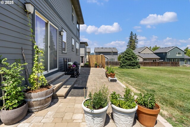 1105 29th St, Hood River, OR 97031 - view of patio / terrace featuring a residential view