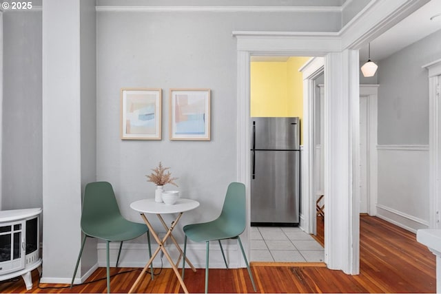 dining room featuring wood-type flooring