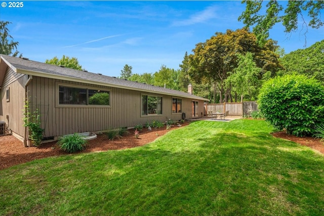 8740 SW Bomar Ct, Portland, OR 97223 - view of yard featuring a patio area and central AC unit