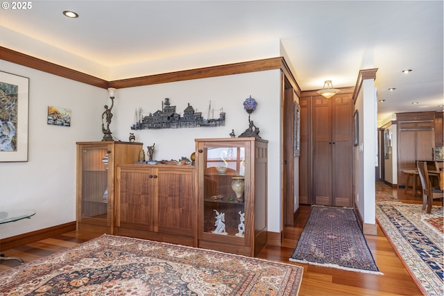 1 3rd St Unit 501, Astoria, OR 97103 - entryway with wood finished floors, recessed lighting, and baseboards