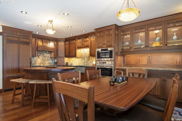 1 3rd St Unit 501, Astoria, OR 97103 - dining room featuring wood finished floors and recessed lighting