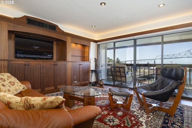 1 3rd St Unit 501, Astoria, OR 97103 - living area featuring recessed lighting