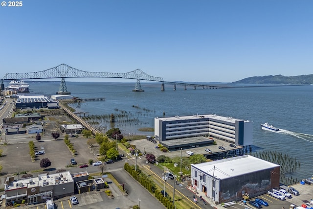 1 3rd St Unit 501, Astoria, OR 97103 - water view featuring a notable bridge and a mountainous background