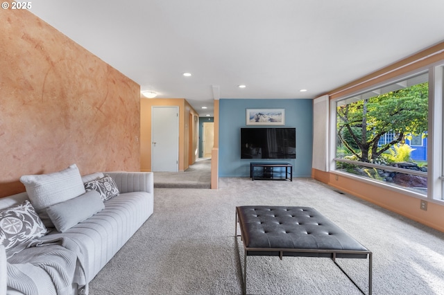2691 Country Ln, Eugene, OR 97401 - living area featuring plenty of natural light, carpet floors, and recessed lighting