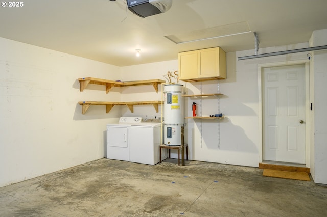 865 SE Roberts Ct, Mcminnville, OR 97128 - garage with a garage door opener, washing machine and dryer, and secured water heater