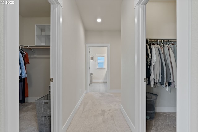 16943 SW Snowdale St, Beaverton, OR 97007 - hall with carpet floors, baseboards, and recessed lighting
