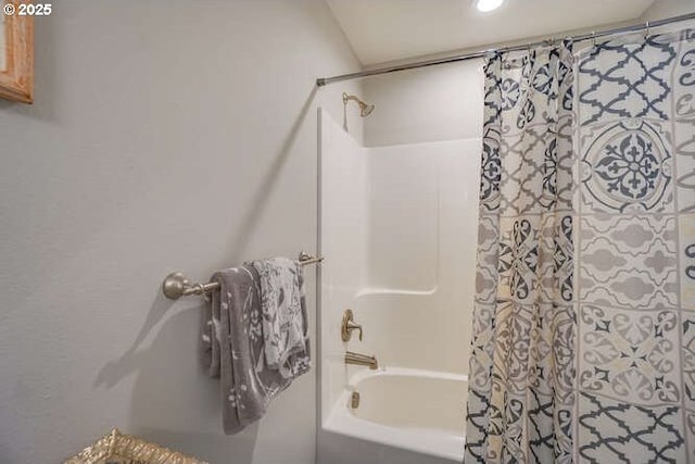 2919 SE 3rd Ave, Camas, WA 98607 - bathroom with shower / bath combo with shower curtain