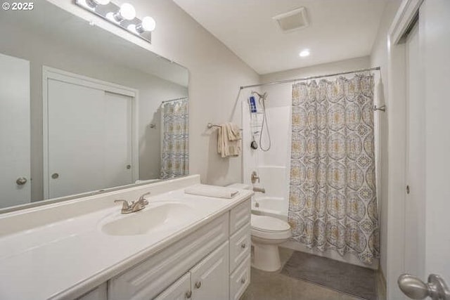 2919 SE 3rd Ave, Camas, WA 98607 - full bath featuring vanity, shower / bath combination with curtain, and tile patterned flooring