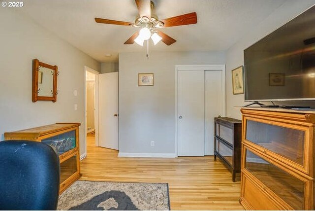 2919 SE 3rd Ave, Camas, WA 98607 - office with light wood finished floors and a ceiling fan