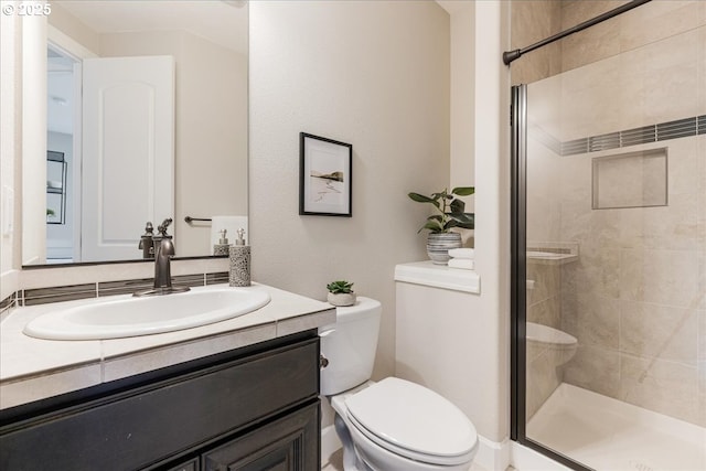 2025 De Vries Way W, Linn, OR 97068 - bathroom featuring a shower stall, toilet, and vanity