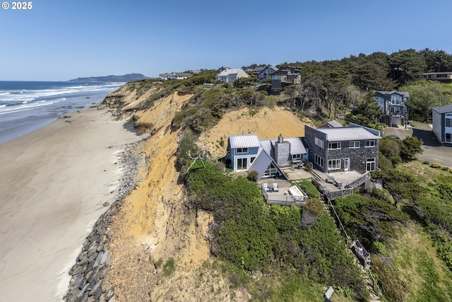 bird's eye view of expansive beach