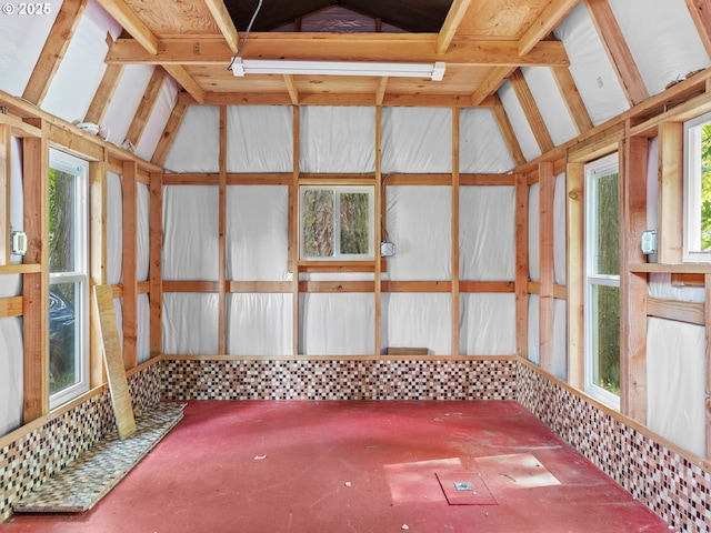 26647 E Welches Rd, Welches, OR 97067 - unfurnished sunroom featuring vaulted ceiling and plenty of natural light