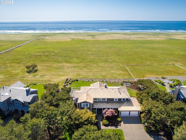 view from above of property featuring a large body of water