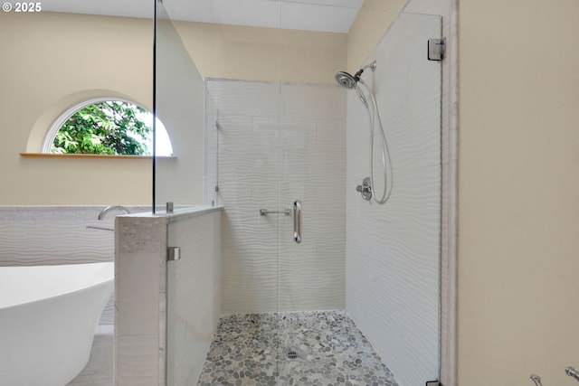 2038 Morning View Dr, Eugene, OR 97405 - full bathroom with a soaking tub and a shower stall