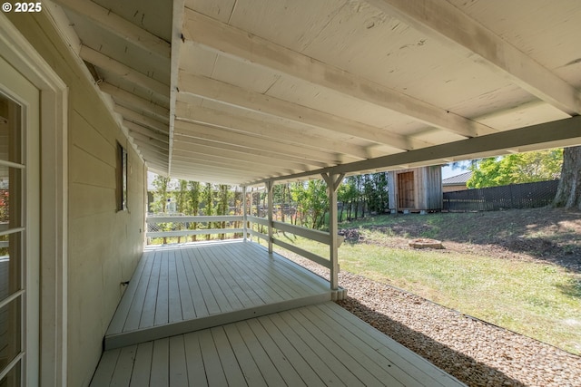 1221 SW Maple St, Dallas, OR 97338 - wooden deck with a fenced backyard