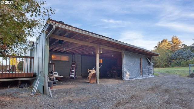 view of outdoor structure