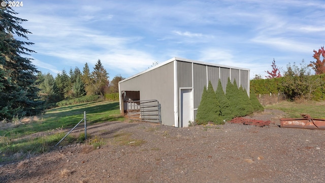 view of pole building