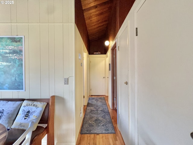 25760 Nedonna Ave, Rockaway Beach, OR 97136 - hall featuring light wood-style floors and wooden ceiling
