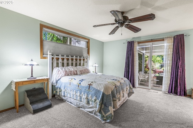 15711 NE 27th Cir, Vancouver, WA 98684 - carpeted bedroom with access to exterior, multiple windows, and ceiling fan