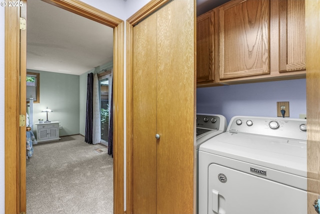 15711 NE 27th Cir, Vancouver, WA 98684 - laundry room featuring cabinet space, carpet flooring, and independent washer and dryer