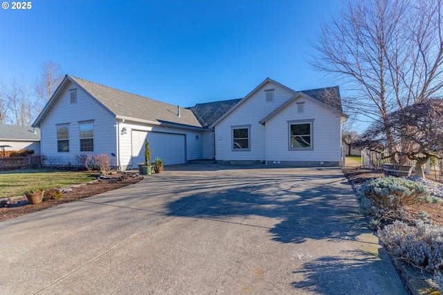 view of front facade with a garage