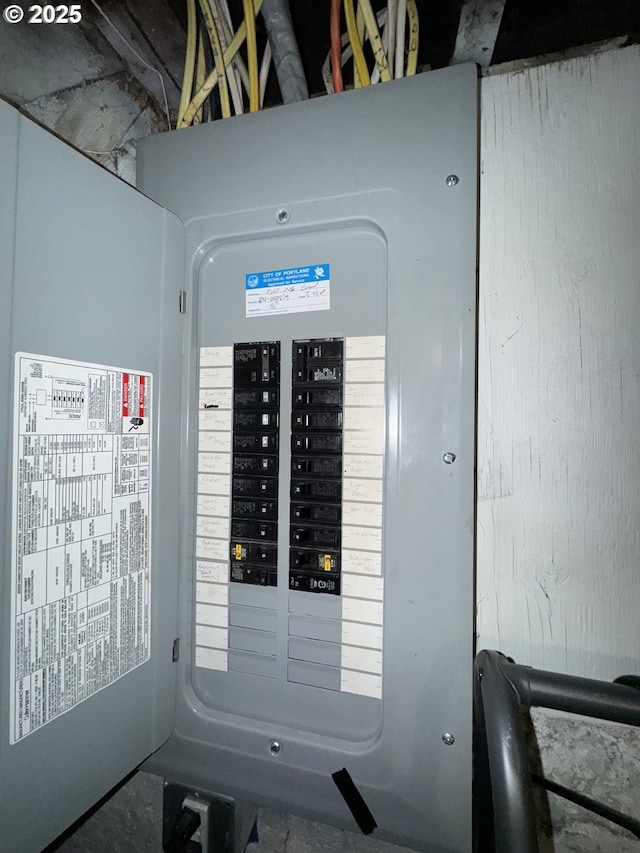 utility room with electric panel