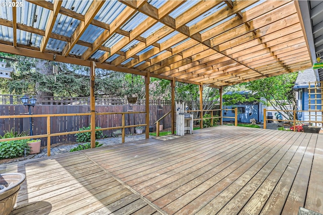 257 SW Nancy Cir, Gresham, OR 97030 - wooden deck with a fenced backyard and a pergola