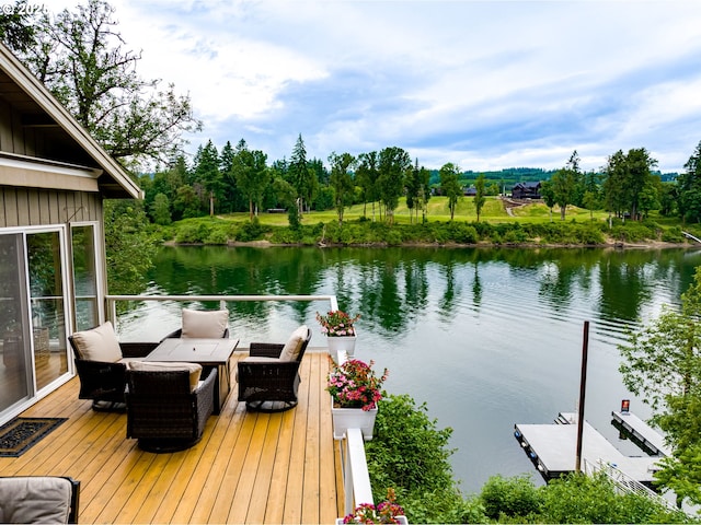 24125 Butteville Rd NE, Aurora, OR 97002 - dock with a water view and view of scattered trees