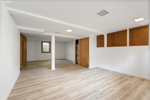 1235 N Farragut St, Portland, OR 97217 - below grade area featuring light wood-style floors