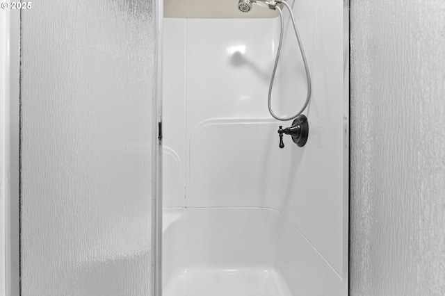 interior details with a shower