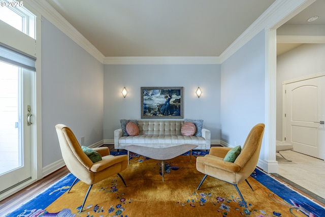 1564 Regency Dr, Eugene, OR 97401 - living area featuring crown molding and baseboards