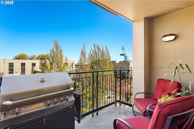 balcony with a grill