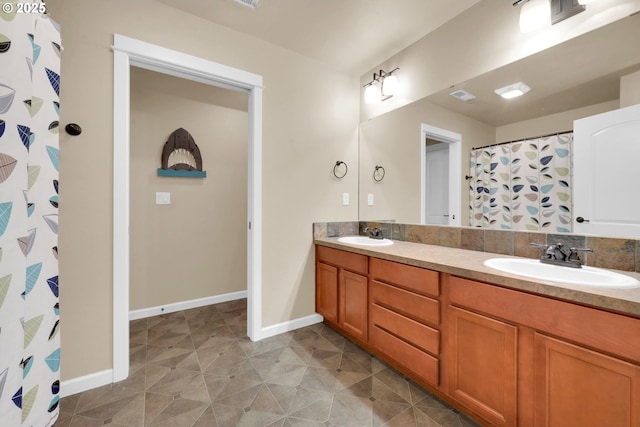 bathroom with vanity