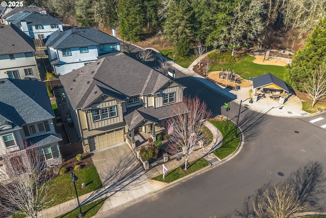 birds eye view of property featuring a residential view
