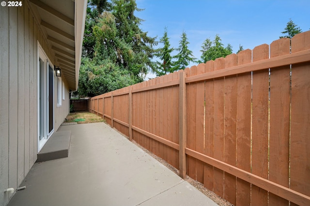 view of patio / terrace with a fenced backyard