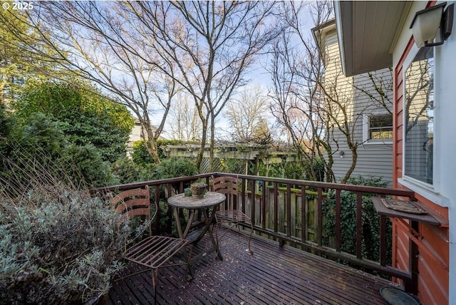 view of wooden deck