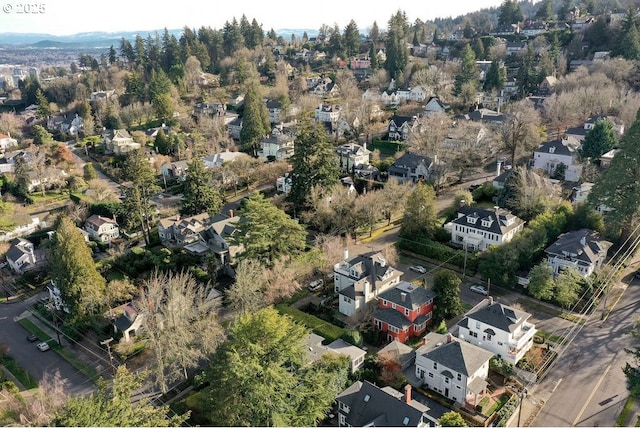 aerial view featuring a residential view